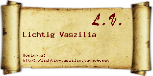 Lichtig Vaszilia névjegykártya